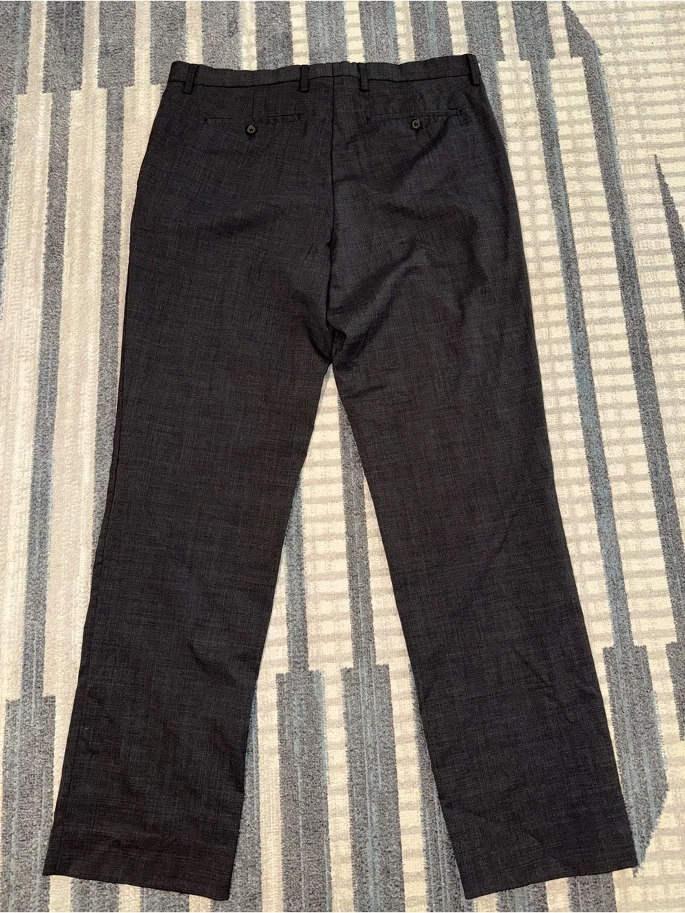 Banana Republic Men's Charcoal Slim Fit Wool Dress Pants 36x34 Straight Leg